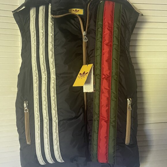 NWT Gucci x adidas Padded Down Hooded Jacket With Detachable Sleeves 713712 - Picture 9 of 9